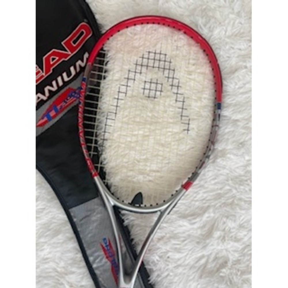 Head Titanium Ti.S6 Tennis Racket Red Silver Oversized with Carrying Case Case